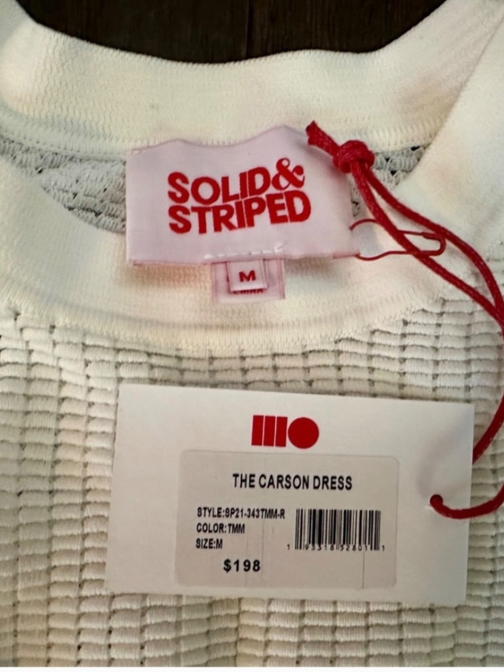 Solid & Striped Carson Mesh Mini Dress NWT Marshmallow White M - Picture 6 of 6